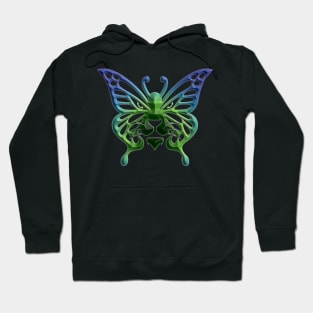 Wolf and butterfly 3d super soft blend drawing cute cool colorful Hoodie